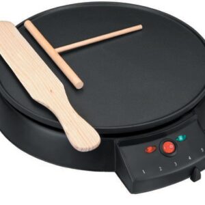 CREPERA ALUMNIO ANTIADHERENTE 30 CM NEGRA 1000W