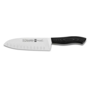 CUCHILLO 18CM SANTOKU ALVEOLADO RIOJA