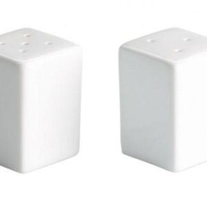 JUEGO SALERO Y PIMENTERO PORCELANA BLANCA