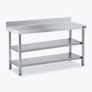MESA MURAL GAMA 500 C/2 ESTANTES INOX 18/10