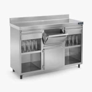 MUEBLE CAFETERO 1000x600x1050mm ACERO INOX