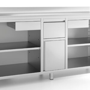 MUEBLE CAFETERO IMC200 ACERO INOX