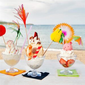 PAQ 100 UNDS DECORADOR COCTEL 15 CM SURTIDOS