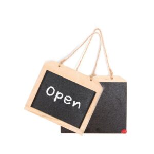 PIZARRA CON CORDEL 20x16x1 2 CM NEGRO MADERA